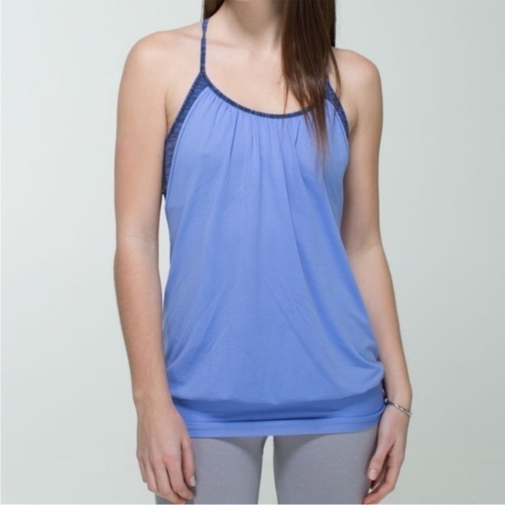 Lululemon No Limits Cadet Blue Tank Top Size 6